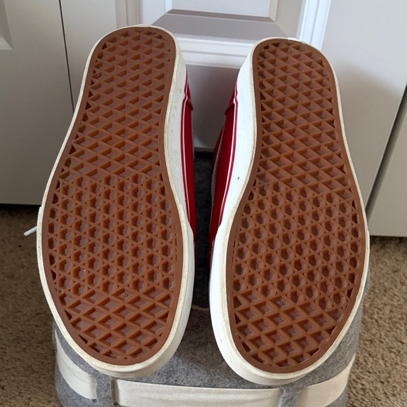 Vans Red and White Low Top Sneakers - Picture 6 of 6